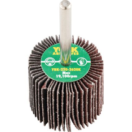 York Flap Wheels - Aluminium Oxide - 6.0mm Shaft (40x30mm -P80)