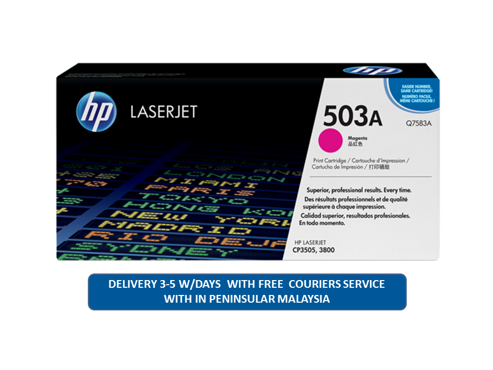 HP 503A Magenta Original LaserJet Toner Cartridge, Q7583A