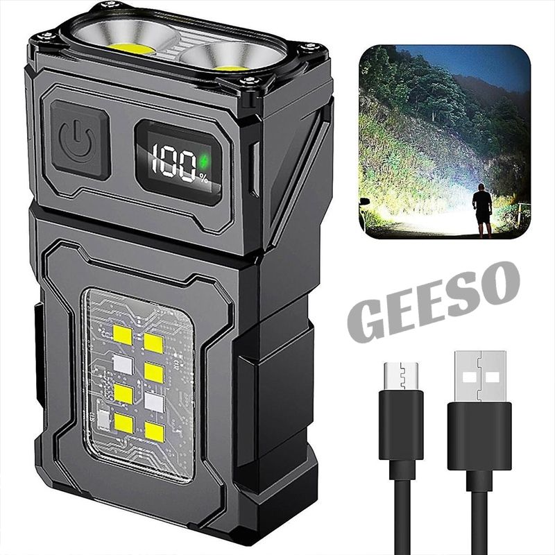 GEESO MULTIFUNCTIONAL MINI LED FLASHLIGHT 7 LIGHTING