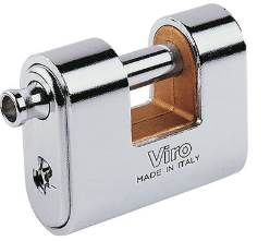 VIRO PANZER CHROME BRASS PADLOCK V4116