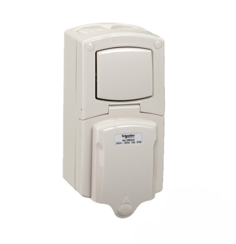 SCHNEIDER CSC313_GY 13A 3PIN SWITCH SOCKET OUTLET (WEATHERPROOF)