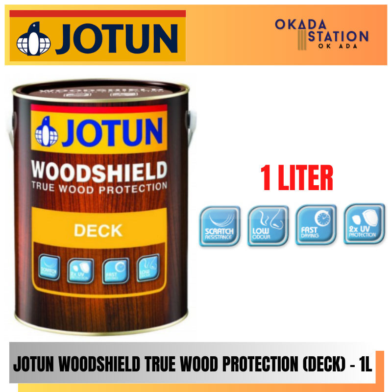 Jotun Paint / 1L / 1 LITER / Interior Paint / Exterior Paint / Woodshield True Wood Protection / DECK / Oil Based Paint / Shellac / Wood Paint / Cat Dalaman / Cat Luaran / Cat Minyak / Cat / Syelek