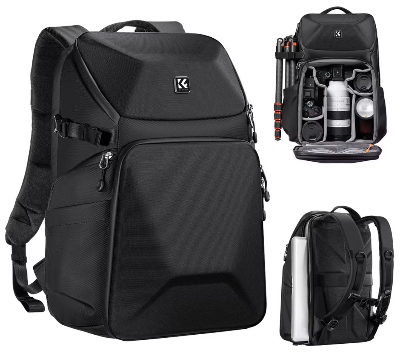 KF Backpack Large Capacity Camera Backpack Outdoor Travel Waterproof Travel Photography Bag Can Carry A tripod With Rain Cover