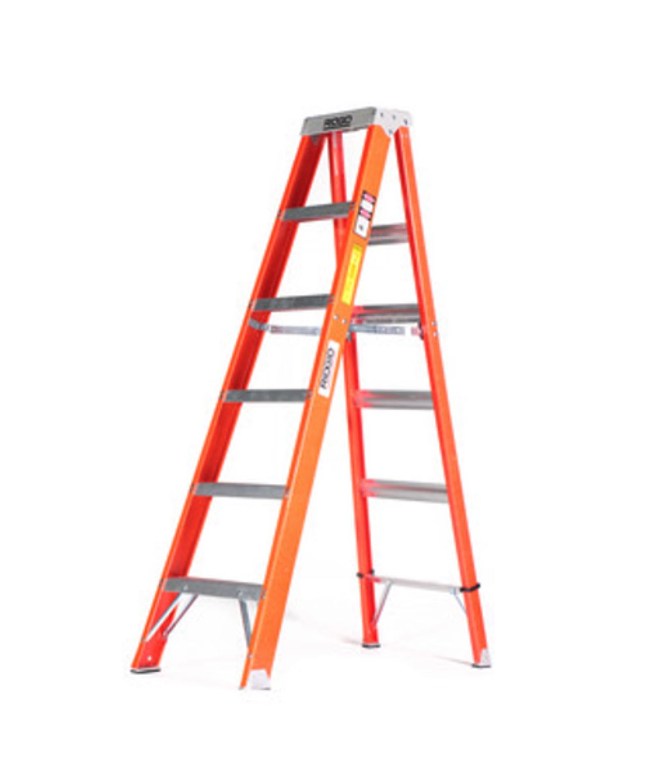 Ridgid Step Ladder, 8 Feet, Rlfgs8 Fiberglass, Ridgid