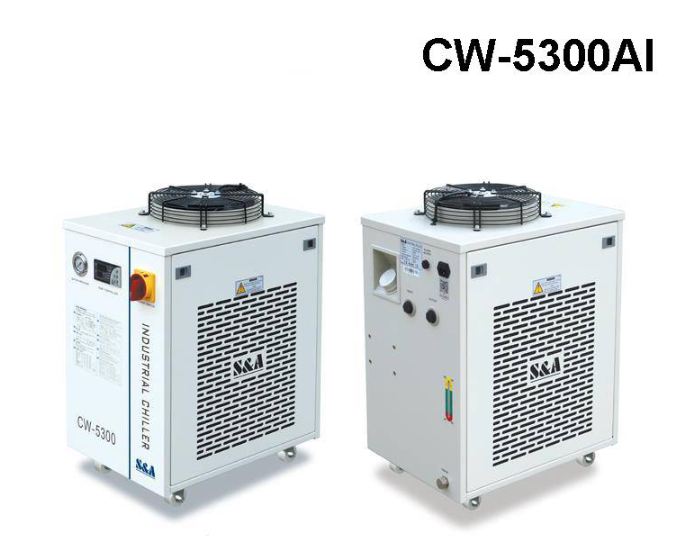 S&A CW5300AI INDUSTRIAL WATER CHILLER FOR LASER MACHINE CNC CO2 LASER TUBE ENGRAVER WITH REFRIGERANT CW-5300