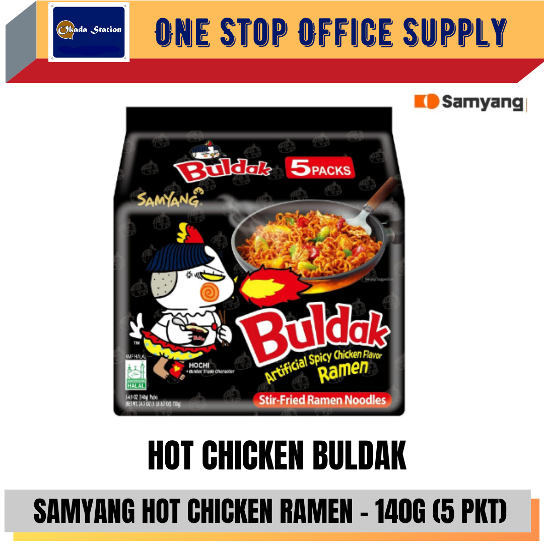 SAMYANG HOT CHICKEN RAMEN / INSTANT NOODLE / FLAVOUR: BULDAK / 140G X 5 PACKET / KOREA NOODLE