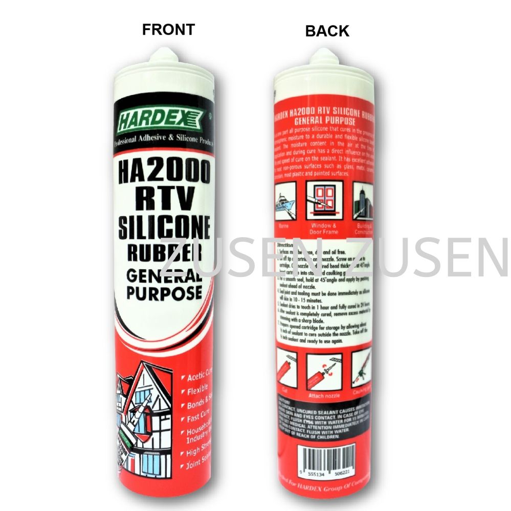 hardex HA2000 RTV general purpose silicone sealant Clear