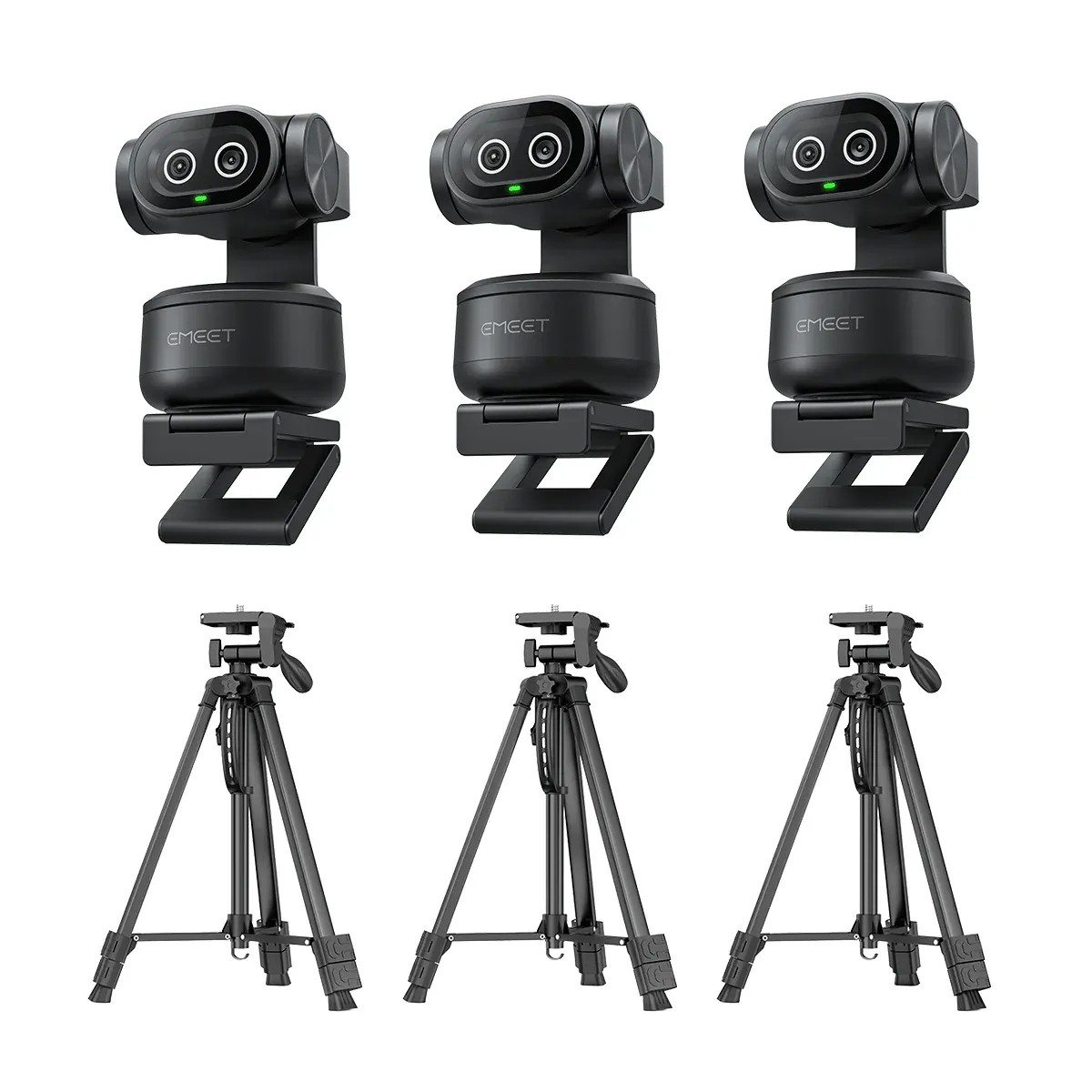 EMEET Webcam 4K PTZ USB FHD Web Camera Pixy Dual-Camera AI Tracking Auto Adjusts Focus with Microphone for PC Laptop TikTok Live