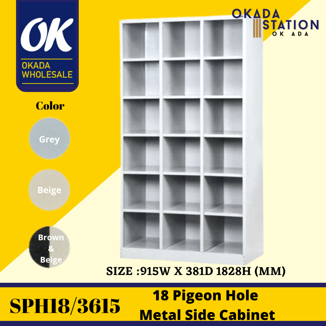Full Height 18 Pigeon Hole Cabinet SPH18/3615 Full Height 18 Pigeon Hole Cabinet / Full Height Cabinet / Cabinet / Metal Cabinet / 18 Pigeon Hole / Pigeon Hole Cabinet / 18 Hole Cabinet / Full Height Pigeon Hole / Steel Cabinet