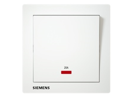SIEMENS RELFA 5TA1364-3PC01 20A 1GANG 2WAY DOUBLE POLE SWITCH WITH NEON INDICATOR (WHITE)