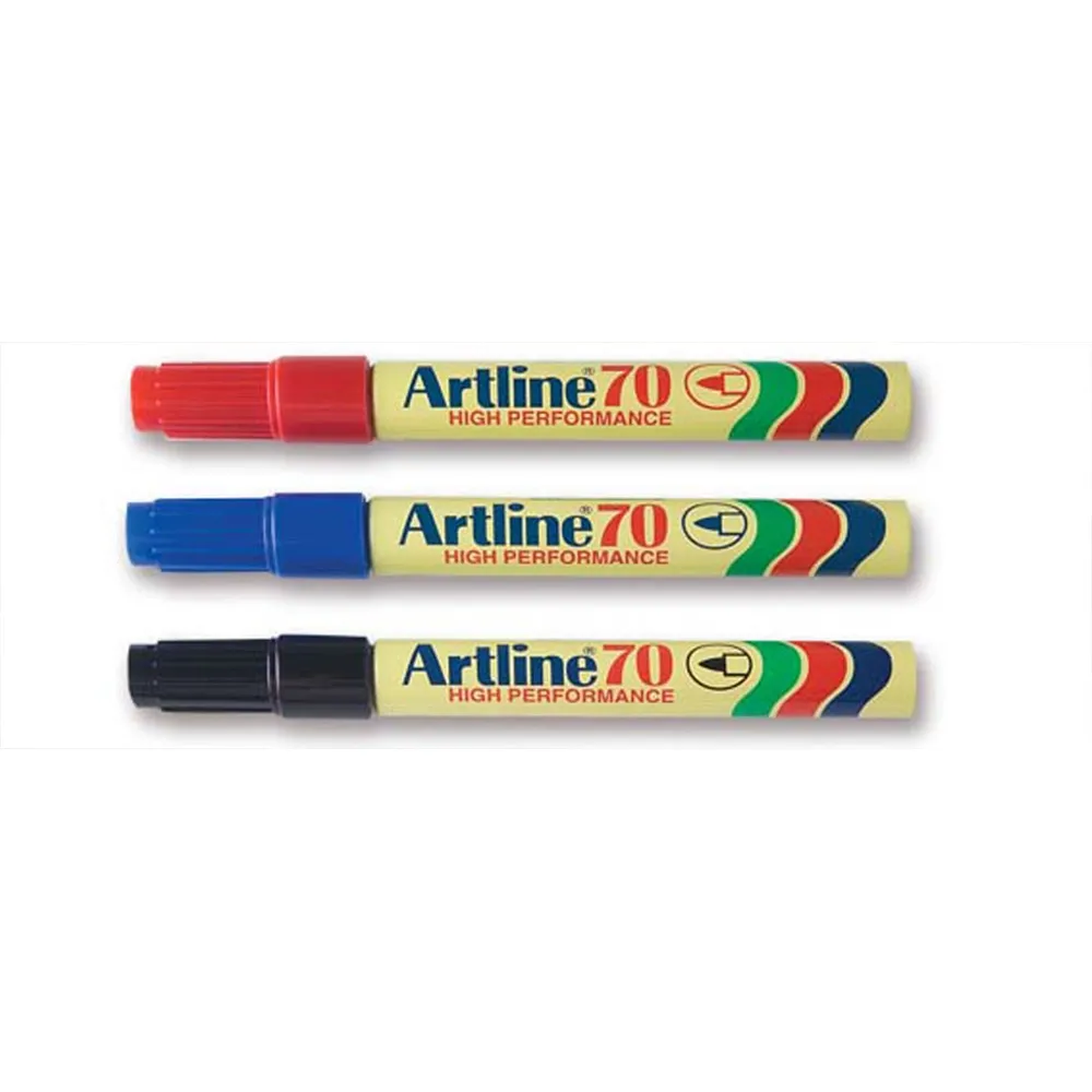 Artline Permenant Marker 70 Black/Blue/Red