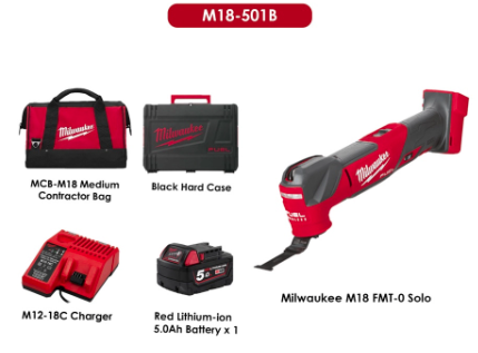 MILWAUKEE M18 FMT FUEL BRUSHLESS CORDLESS MULTI-TOOL WITH ACCESSORIES MULTI TOOL M18FMT FULL SET