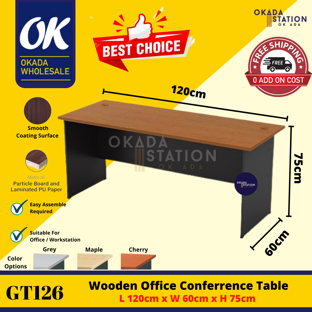 OKADA GT126 Office Table / Meja Belajar / Study Table Desk / Meja Study / Office Desk / Meja Kayu / G Series / OFFICE TABLE