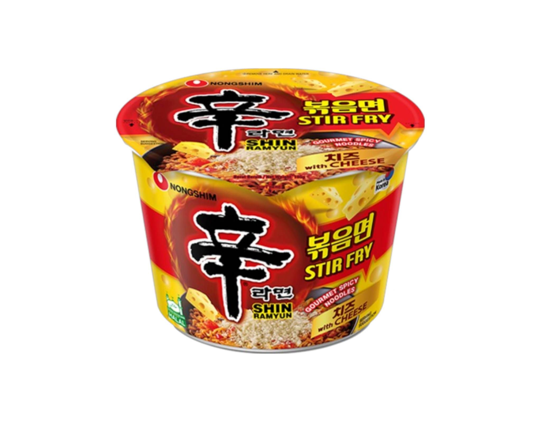 Nongshim NS Stir Fry Cheese Ramyun Bowl 105G x 12