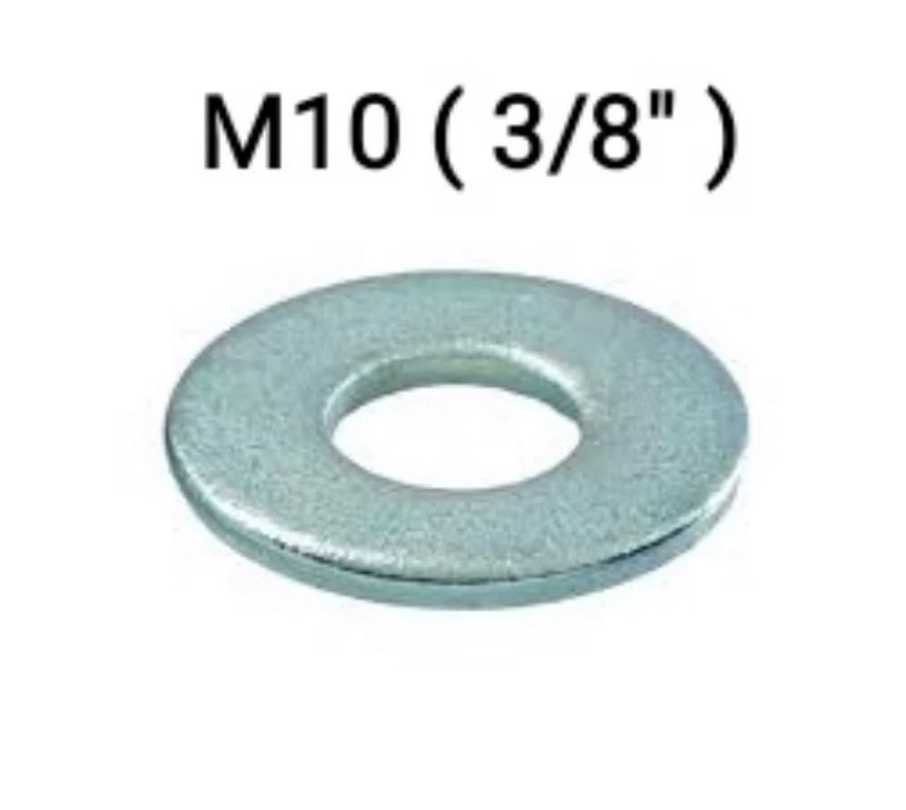 Plated Zinc Plated Flat Washer - M10 ( 3/8" )