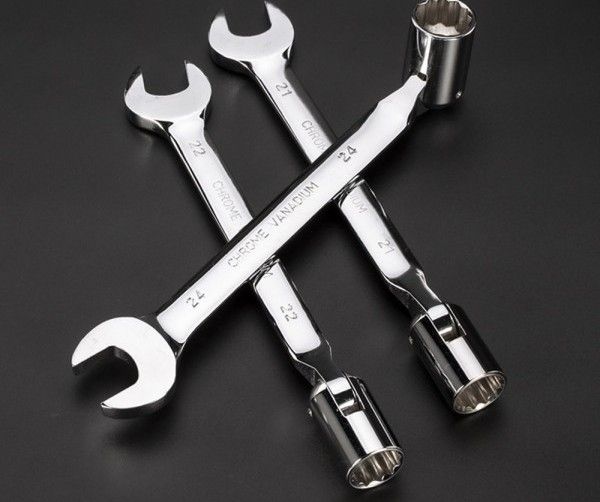 Cr-V single socket wrench spannar matte surface hand tool Combo size 13 & 10 mm 2 pcs