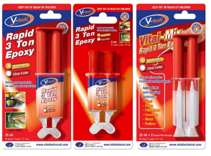 V-TECH VT-146 V-TECH RAPID 3 TON 4 MINUTES EPOXY (CLEAR) _ 25ML
