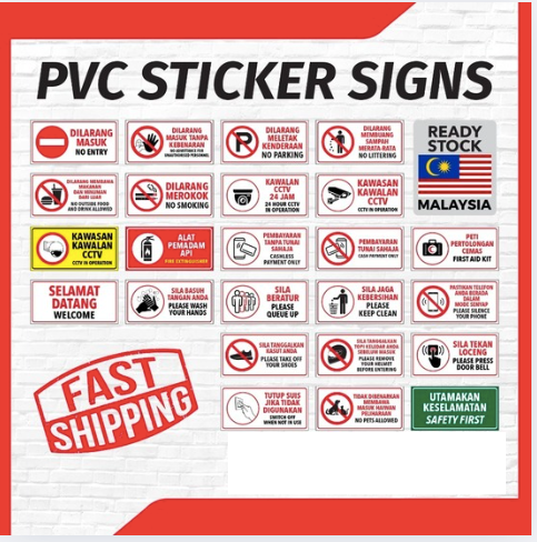 OK CUSTOM PVC STICKER / OUTDOOR STICKER / SIZE : 20" X 3" / STICKER / WITH PRINTING /