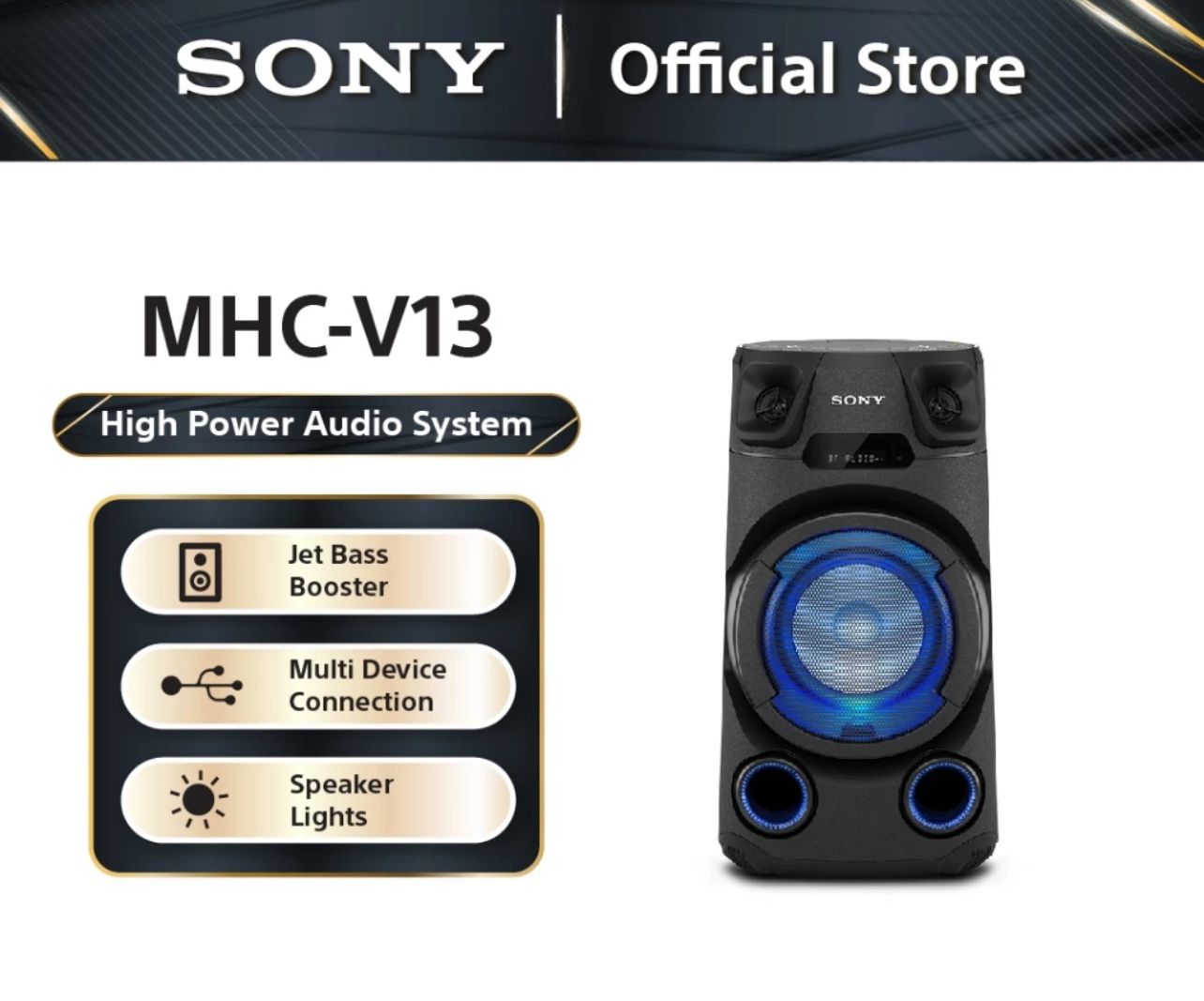 Sony High Power Audio System with Bluetooth Technology MHC-V13