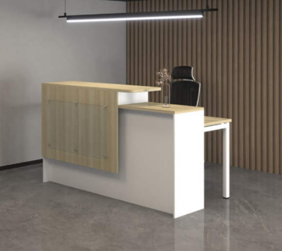 VS FURNITURE SL55-SERIES RECEPTION COUNTER / EXECUTIVE RECEPTION COUNTER) / B-SCT 1800 / 1838W X 404D X 1050H / MEJA KAUNTER