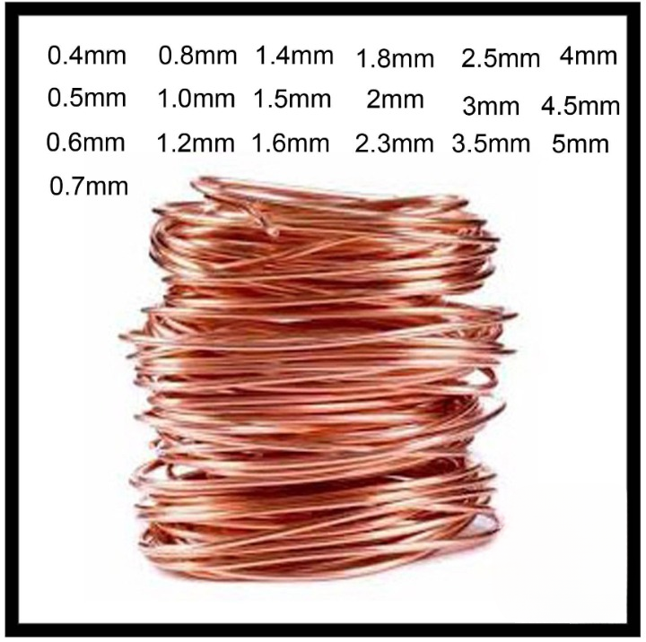 1 KG COPPER WIRE UNCOATED BARE WIRE SOLID PURE T2 RED COPPER (T2-WIRE)