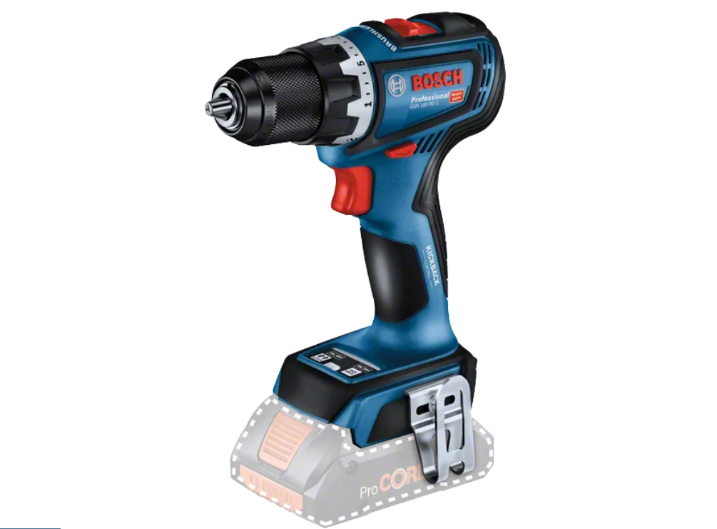 BOSCH PROFESSIONAL CORDLESS DRILL/DRIVER GSR 18V-90 C (SET) (06019K60L0)