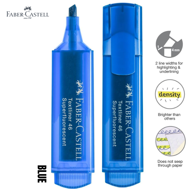 QP [BTB] Faber-Castell Textliner 46 (1546) Super Fluorescent Blue