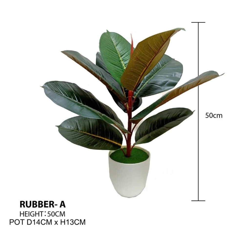 OEM Rubber Plant Artificial Plant 50cm