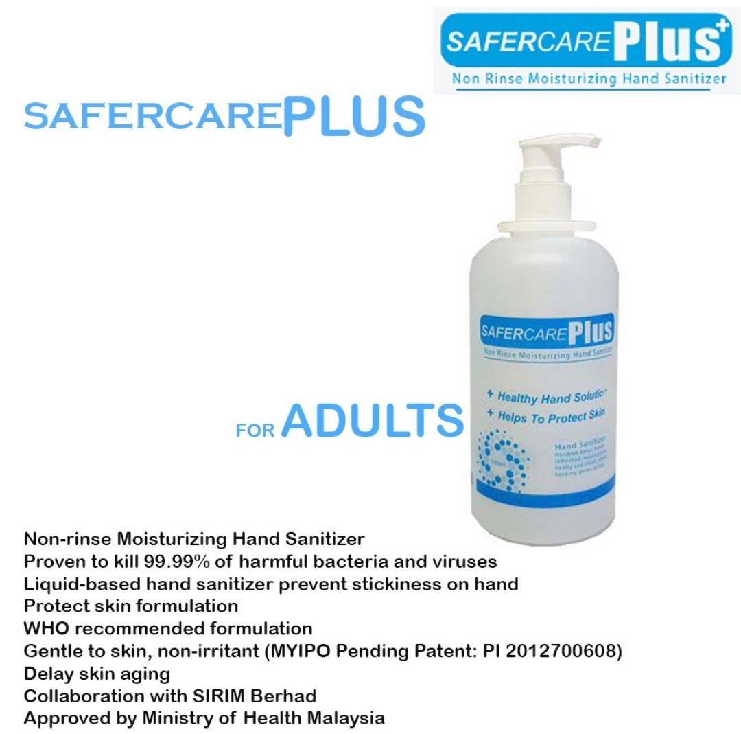 Safecare Safercare Plus Hospital Use Hand Sanitizer Anti Virus Hand 500ml