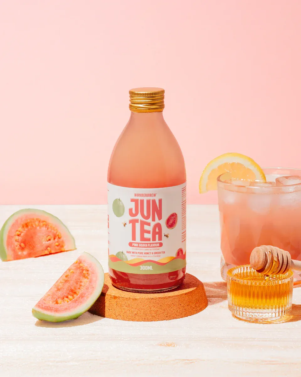 Wonderbrew Jun Tea Pink Guava 300ml