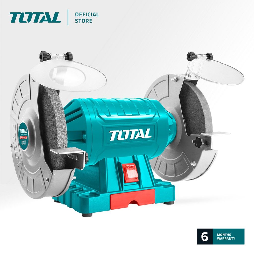 TOTAL TBG35020 BENCH GRINDER 350W (FEATURING A HEAVY DUTY ALUMINIUM BASE.)