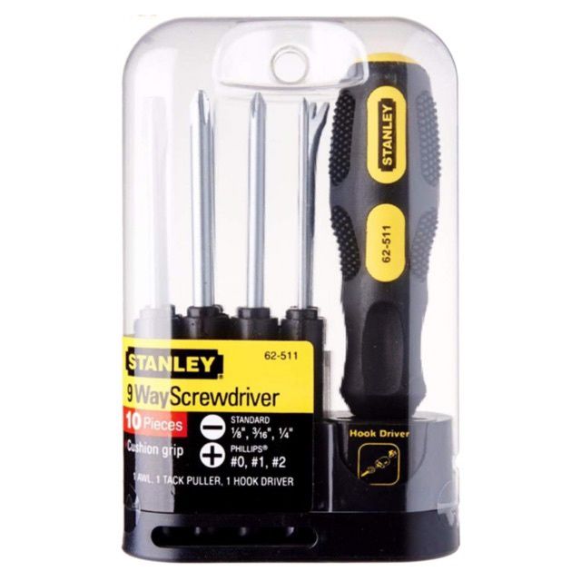 STANLEY 9-WAY INTERCHANGABLE SCREWDRIVER SET STHT62511-8