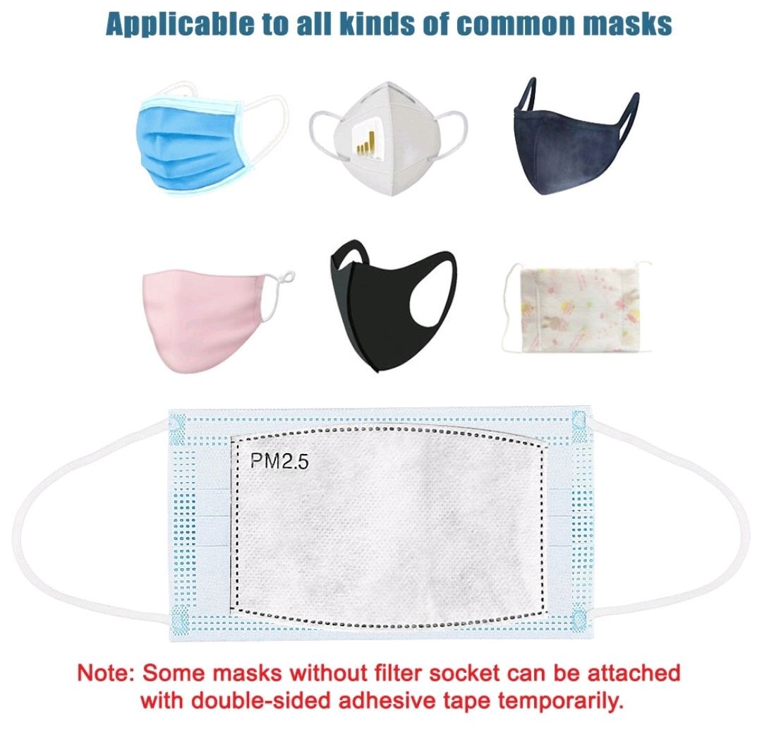 NA Face Mask Filters 3 Layers Replaceable Disposable
