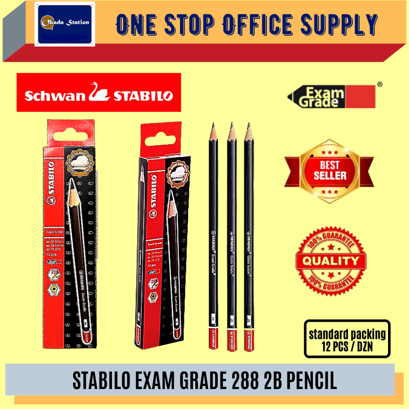 STABILO EXAM GRADE 288 2B PENCIL / Stabilo / Stabilo Pencil / 2B Pencil / Stabilo Exam Grade Pencil / Stabilo 2B Pencil