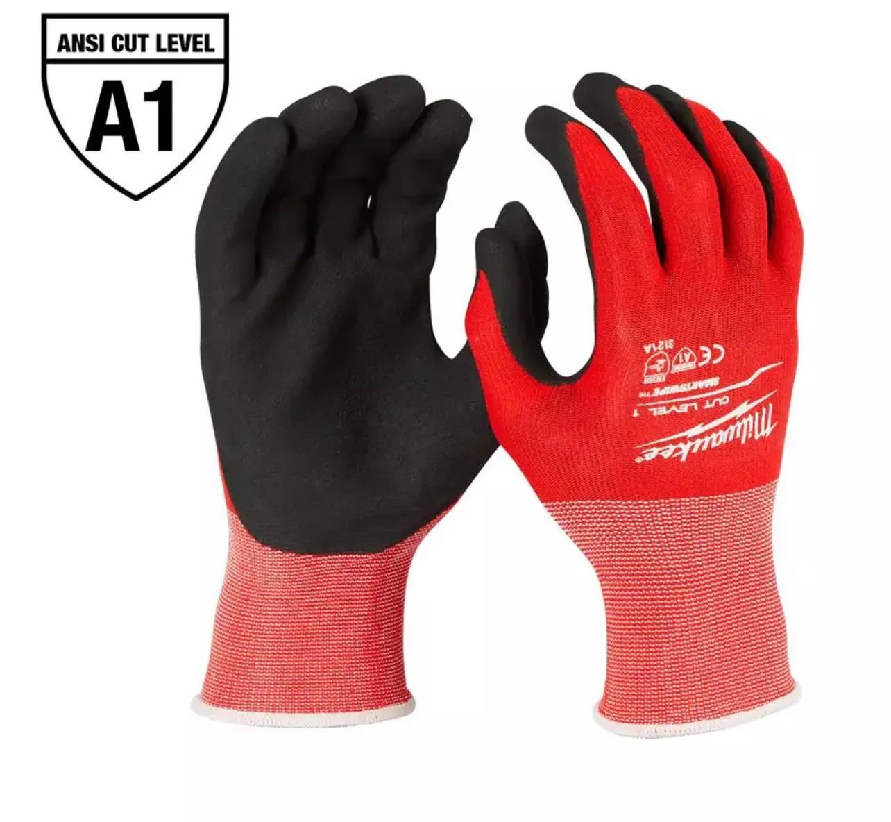 Milwaukee Red Nitrile Level 1 Cut Resistant Dipped Work Gloves