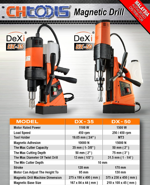 MOSTAZ TOOLS HEAVY DUTY MAGNETIC DRILL CUTTER MACHINE ( DX35 )