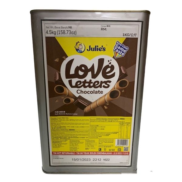 Julie’s Love Letters Chocolate 4.5kg