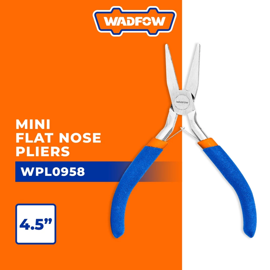 WADFOW MINI FLAT NOSE PLIERS (4.5" X 115MM) (WPL0958)