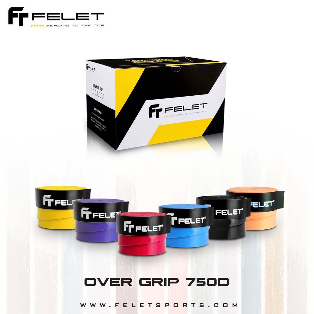 FELET ORIGINAL Over Grip 750D For Badminton/Tennis/Squash Overgrip
