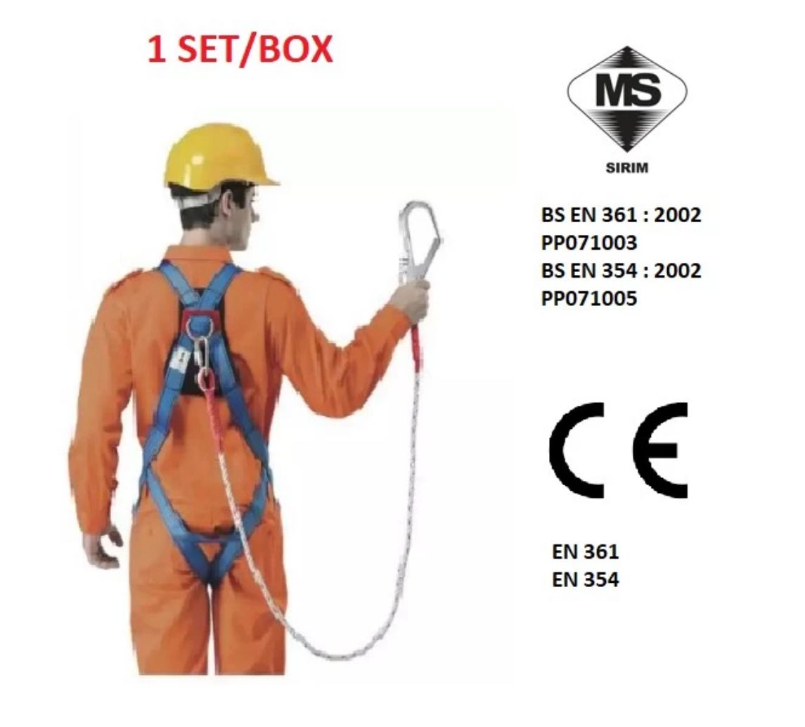 Body Harness FULL BODY HARNESS WITH SINGLE LANYARD & LARGE HOOK