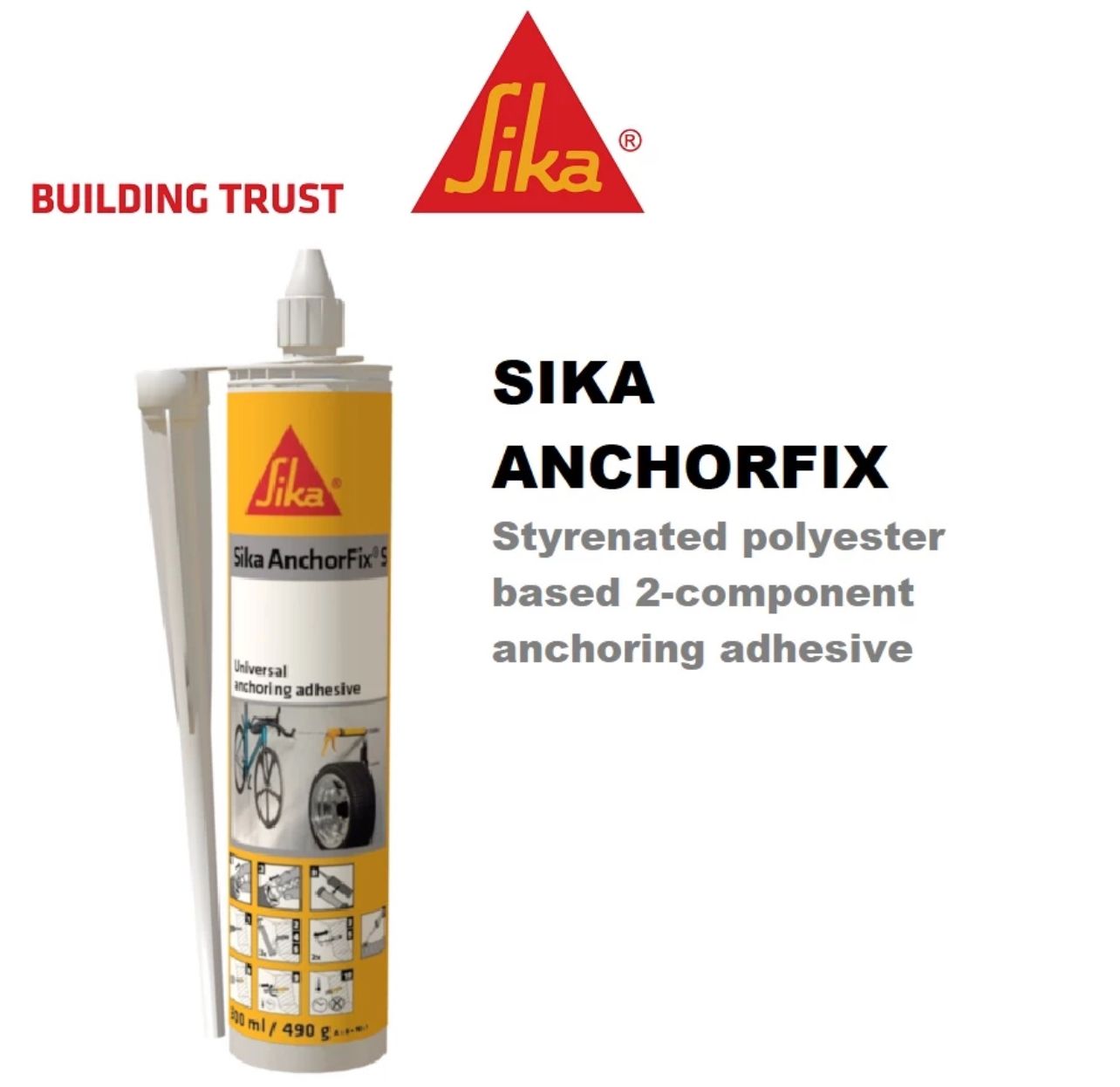 SIKA 300ml / 490g AnchorFix® S (Fast Curing Anchoring Adhesive)