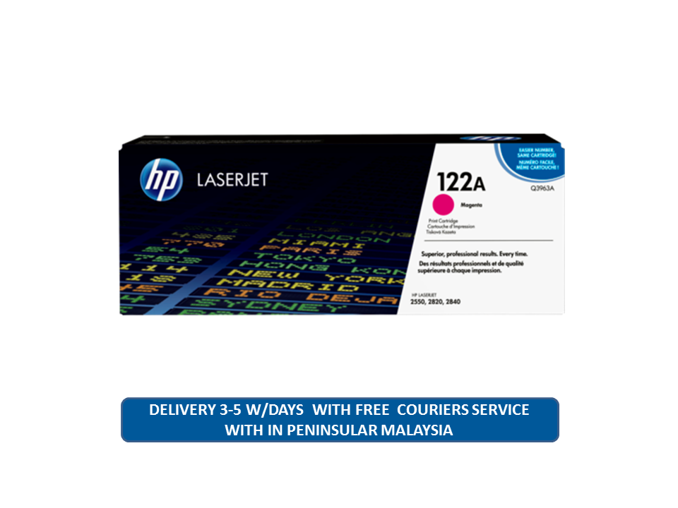 HP 122A Magenta Original LaserJet Toner Cartridge (Q3963A)