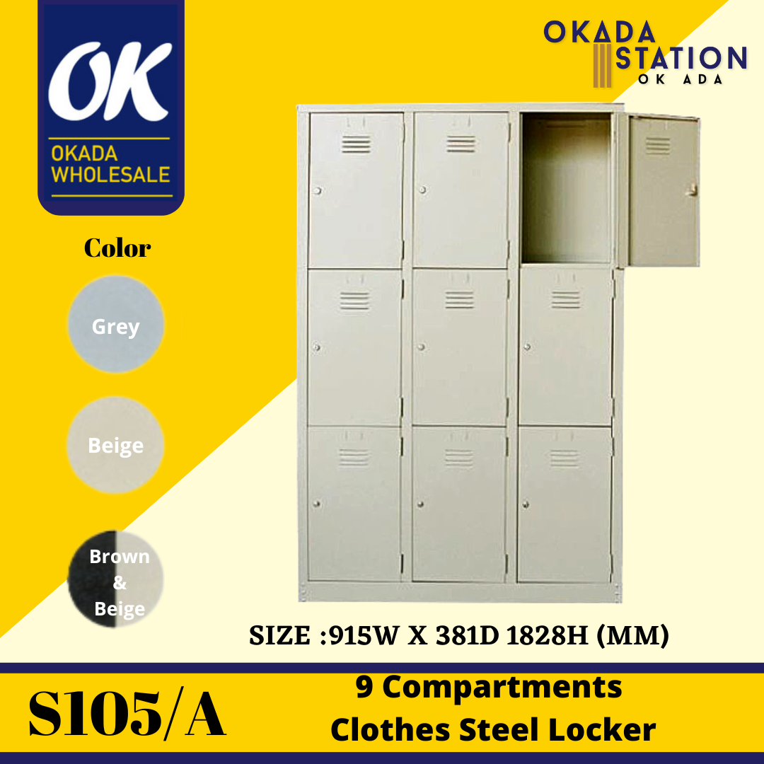 9 Compartments Steel Locker S105/A 9 Compartments Steel Locker / Compartment Locker / Metal Locker / Compartment Cabinet / Metal Cabinet / Cabinet / Steel Locker / 9 Door Cabinet / Locker / Drawer Cabinet