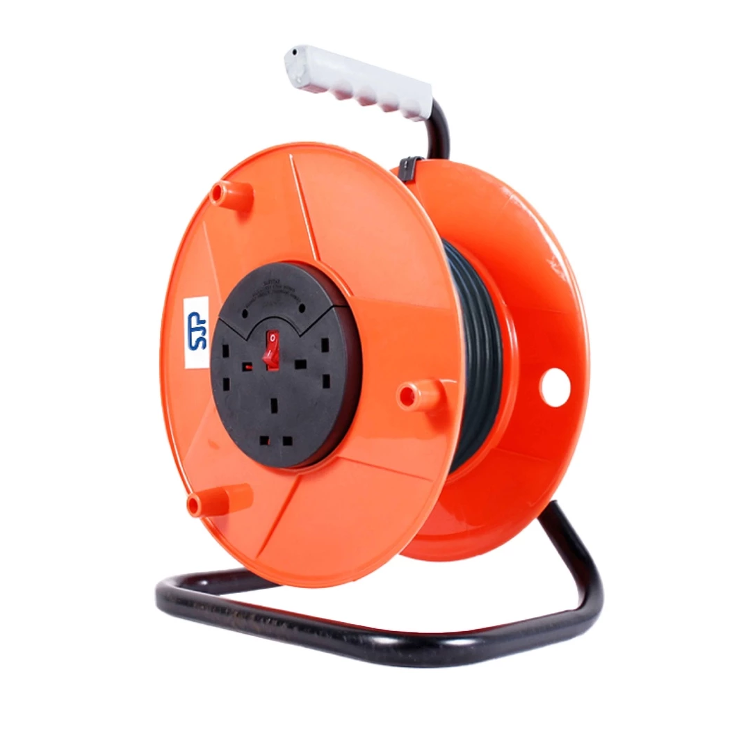 SJP Heavy Duty 3 Way Extension Cord Reel 50 Meter