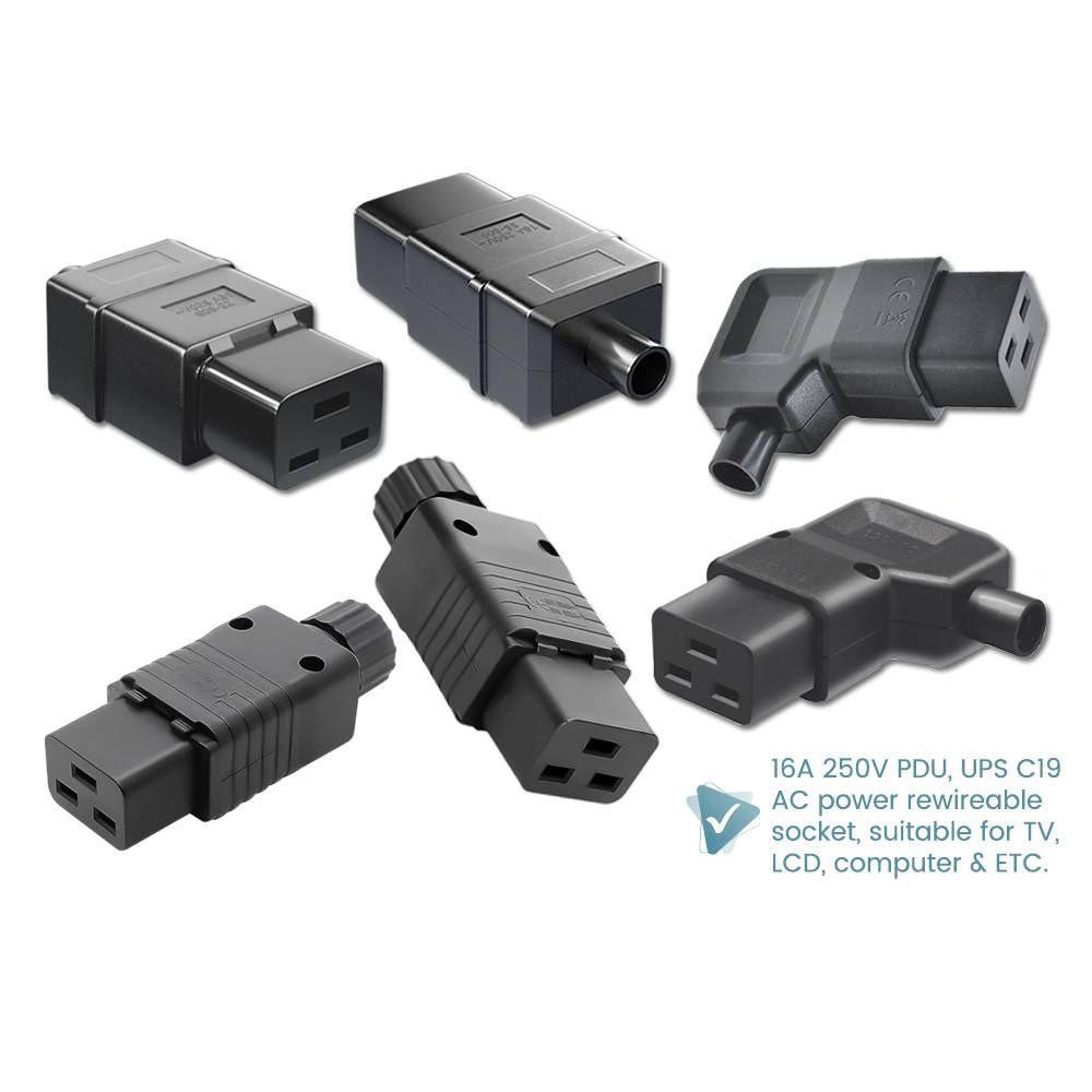 IEC320 C19 REWIREABLE SOCKET CONNECTOR
