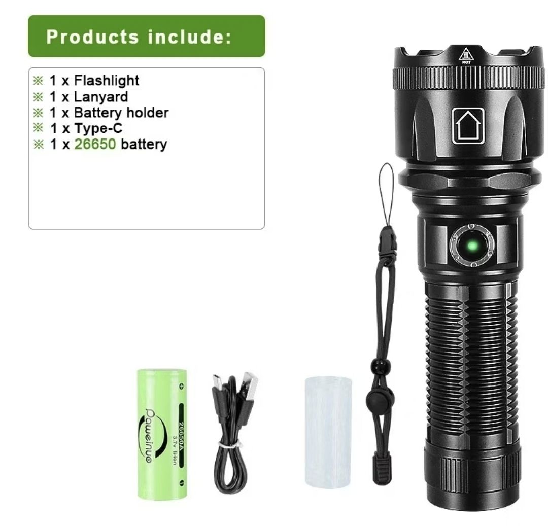 Flashlight Super Bright Flashlight With Battery and Charger