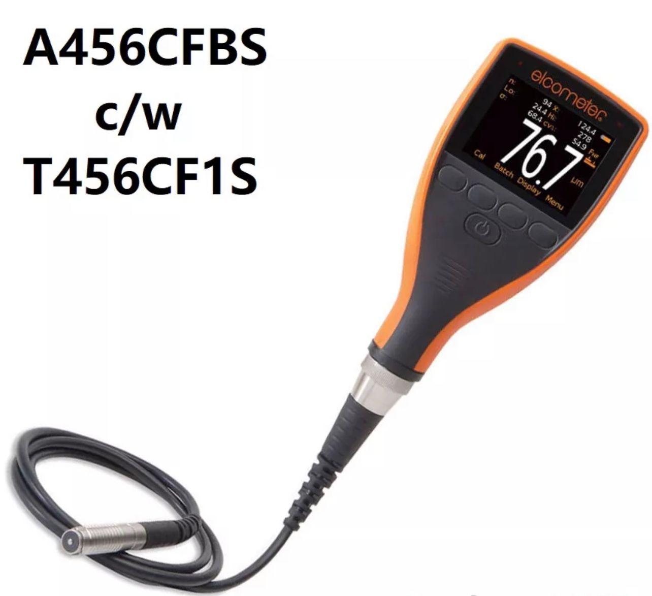 Elcometer 456 A456CFBS c/w T456CF1S F1 Standard Probe 0-1500um/0-60mils Coating Thickness Gauge
