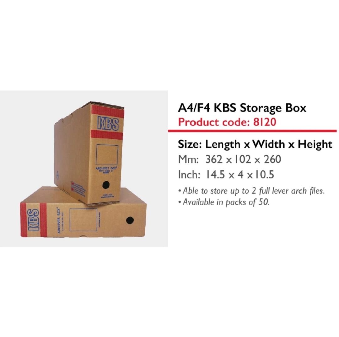 KBS A4/F4 Storage Box 14.5" x 4" x10.5"