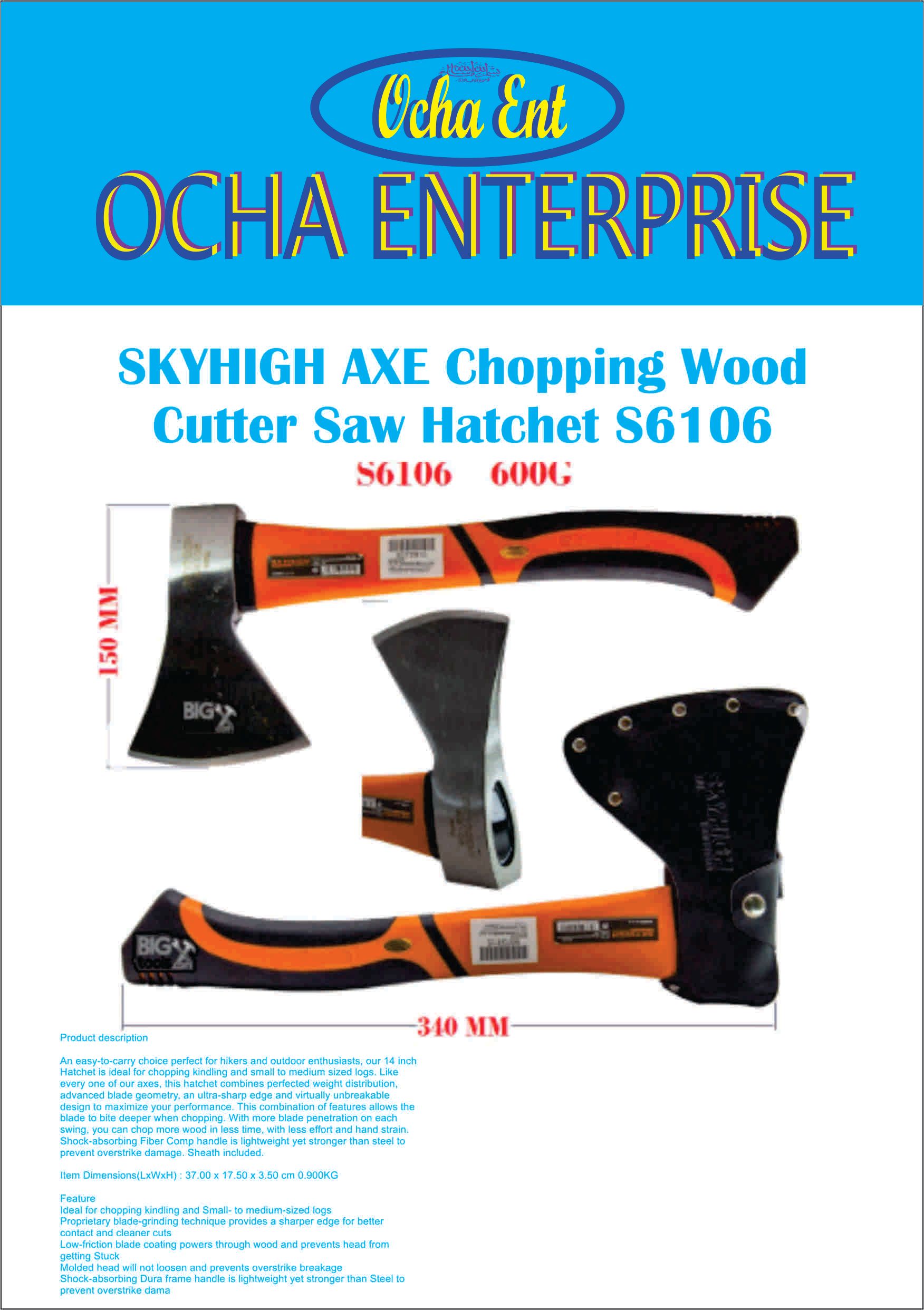 AXE Chopping Wood Cutter Saw -OCHA