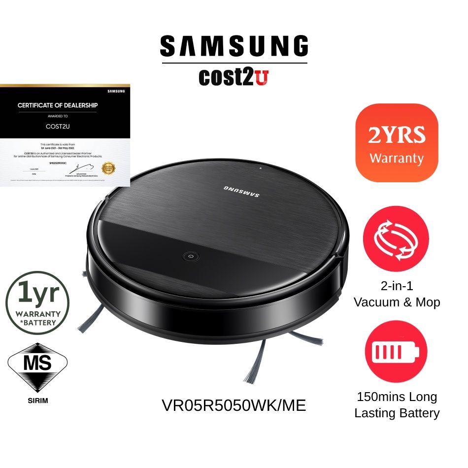 *Samsung POWERbot Essential With 2-in-1 Vacuum Cleaner & Mopping | VR05R5050WK/ME
